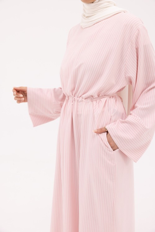 Robe Marcya rayé rose