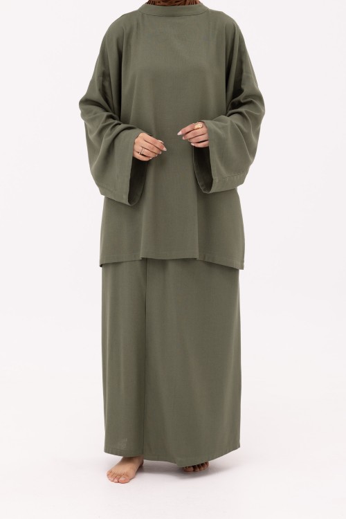Chemise Éline en Lin olive