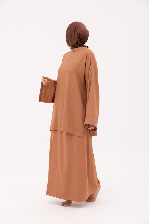 Chemise Éline en Lin noisette