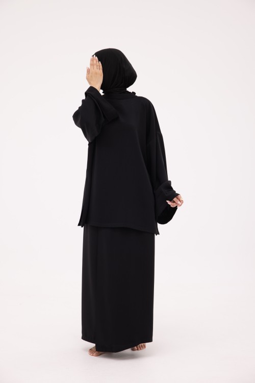 Chemise Éline en Lin noir