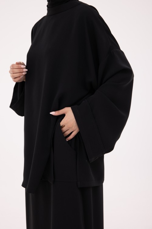 Chemise Éline en Lin noir