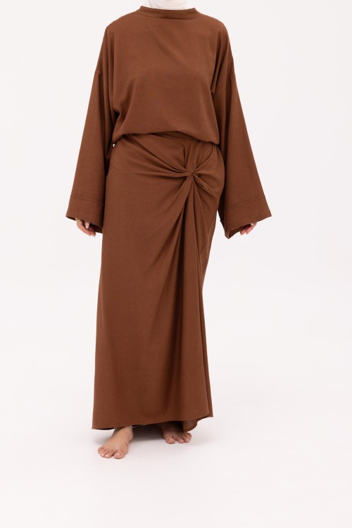 Chemise Éline en Lin marron
