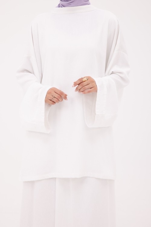 Chemise Éline en Lin blanc