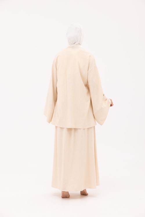 Ensemble Joanna en Lin beige chiné