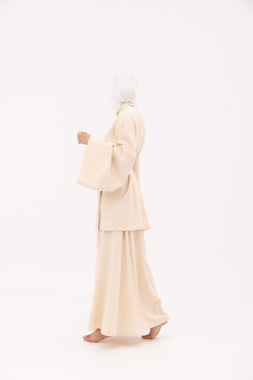 Ensemble Joanna en Lin beige chiné