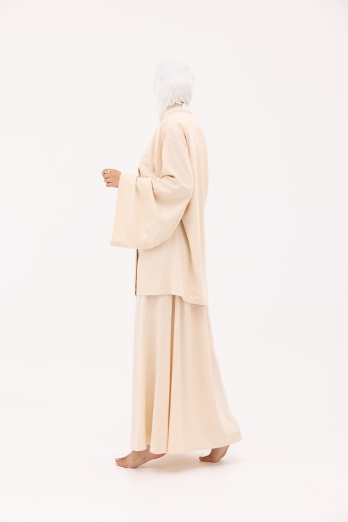 Ensemble Joanna en Lin beige chiné