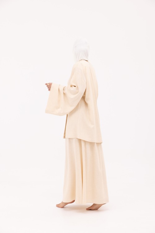 Ensemble Joanna en Lin beige chiné