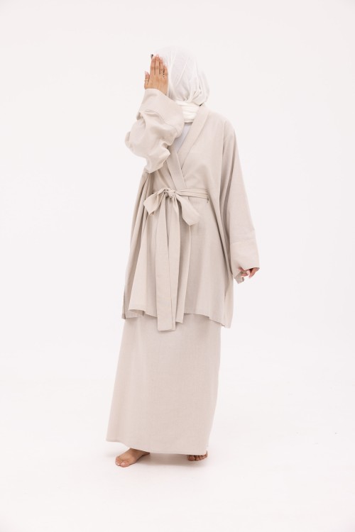 Ensemble Manuela en Lin beige