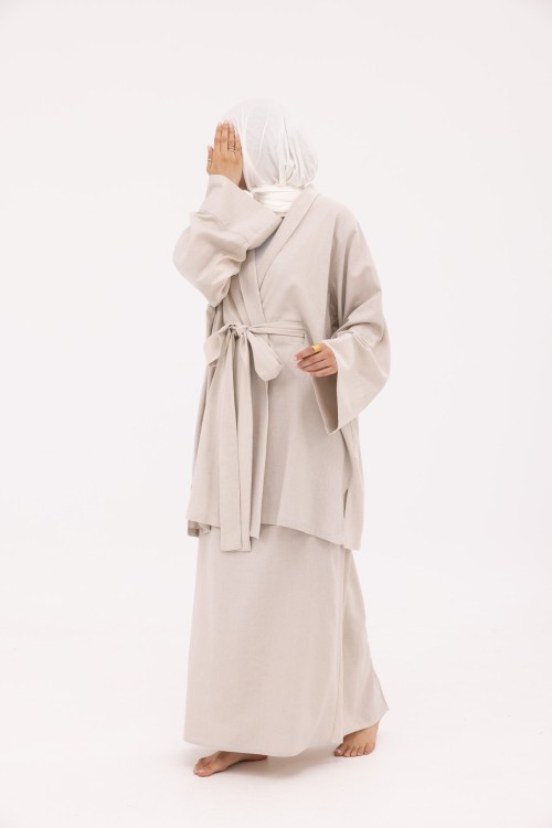 Ensemble Manuela en Lin beige
