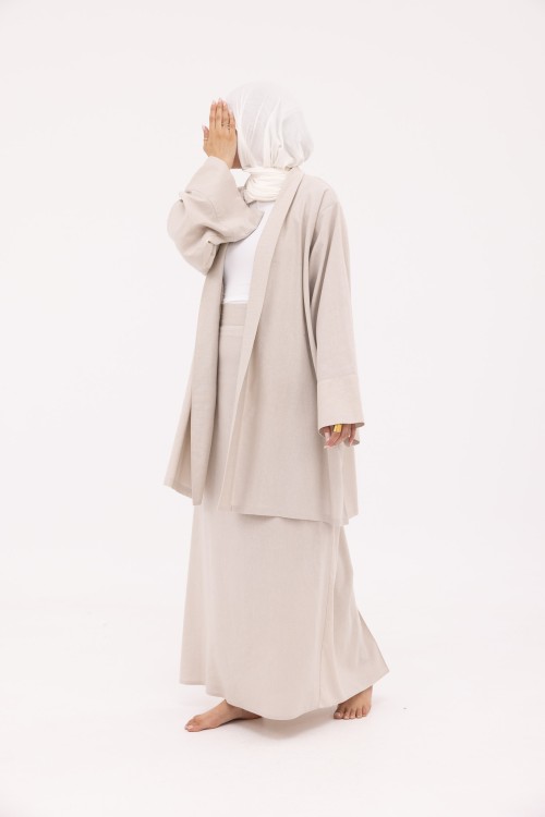 Ensemble Manuela en Lin beige