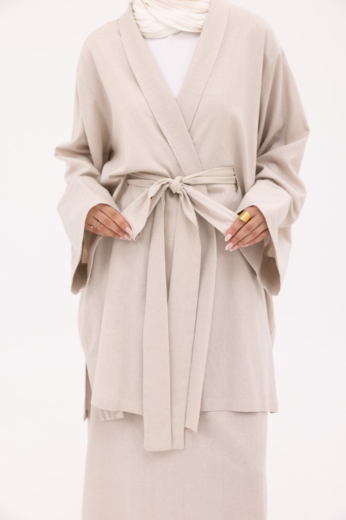 Ensemble Manuela en Lin beige