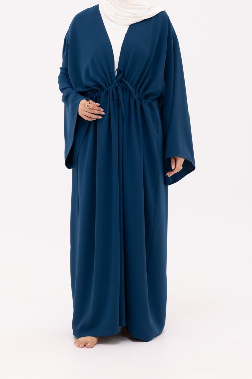 Abaya Vera bleu pétrole