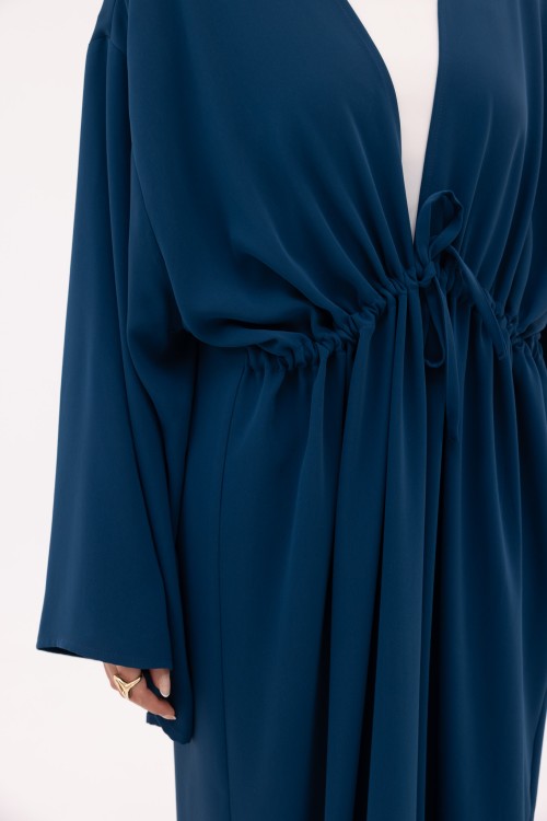 Abaya Vera bleu pétrole