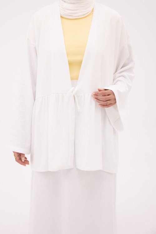 Ensemble Vanessa en lin blanc