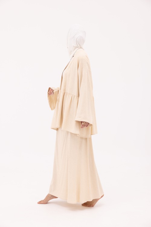 Ensemble Vanessa en Lin beige chiné
