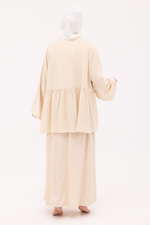 Ensemble Vanessa en Lin beige chiné