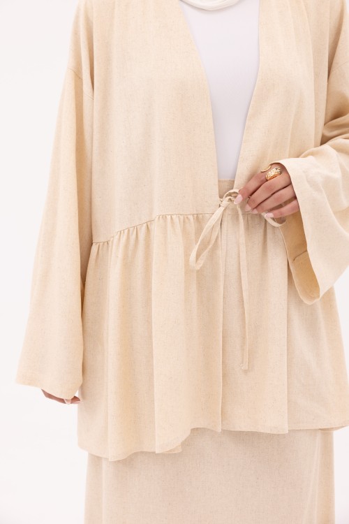 Ensemble Vanessa en Lin beige chiné