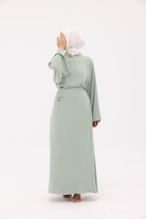 Robe Beatriz vert d'eau