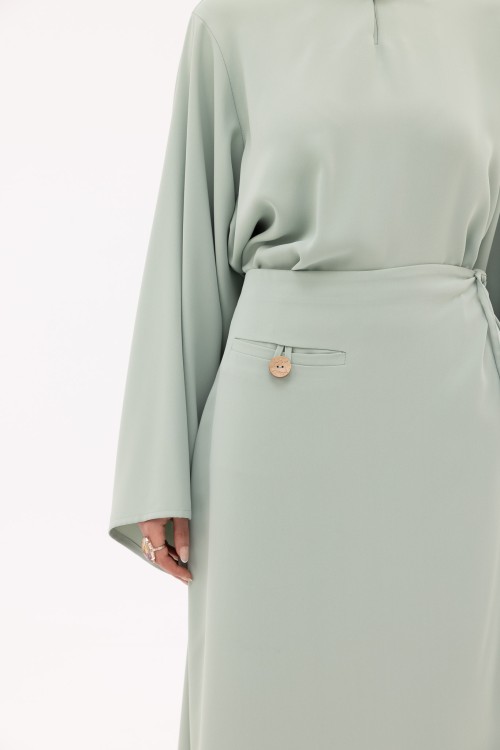 Robe Beatriz vert d'eau
