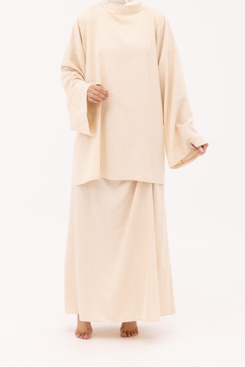 Chemise Éline en Lin beige chiné