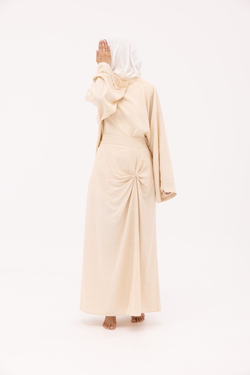 Jupe Loli en Lin beige chiné