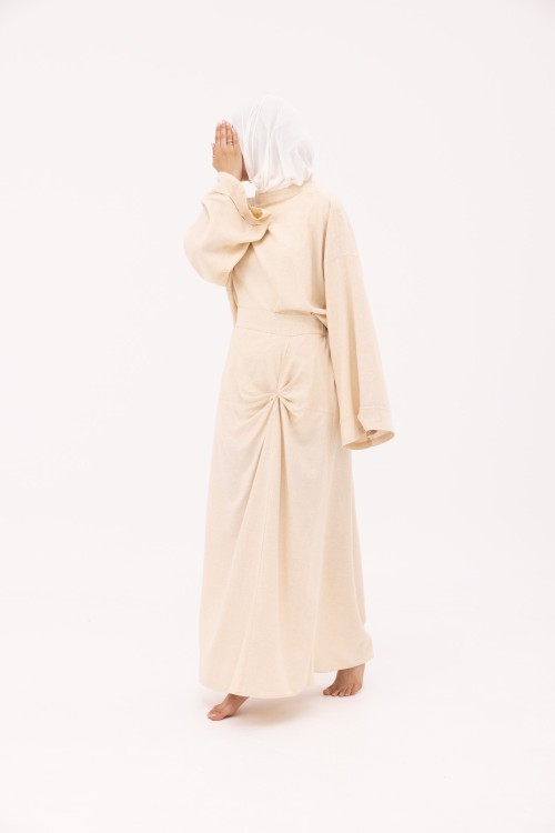 Jupe Loli en Lin beige chiné