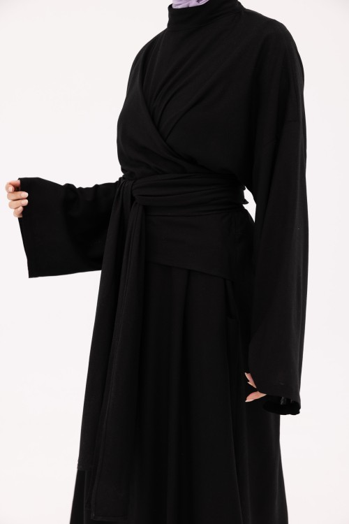 Robe Kamy en lin noire