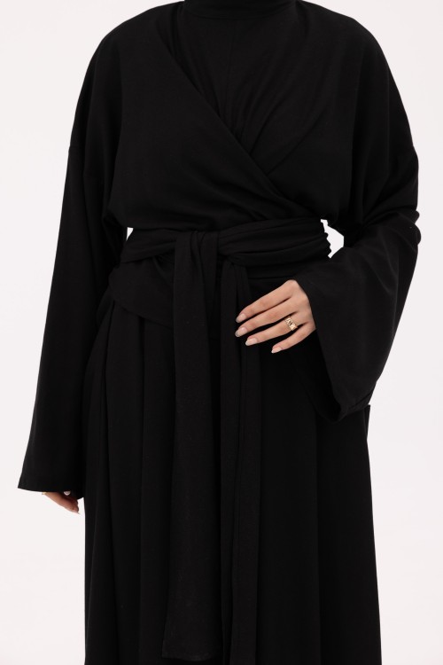 Robe Kamy en lin noire