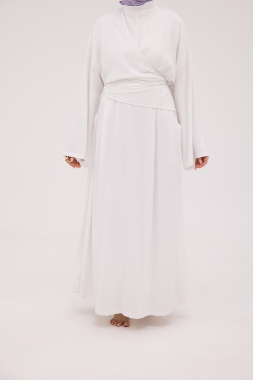 Robe Kamy en lin blanc