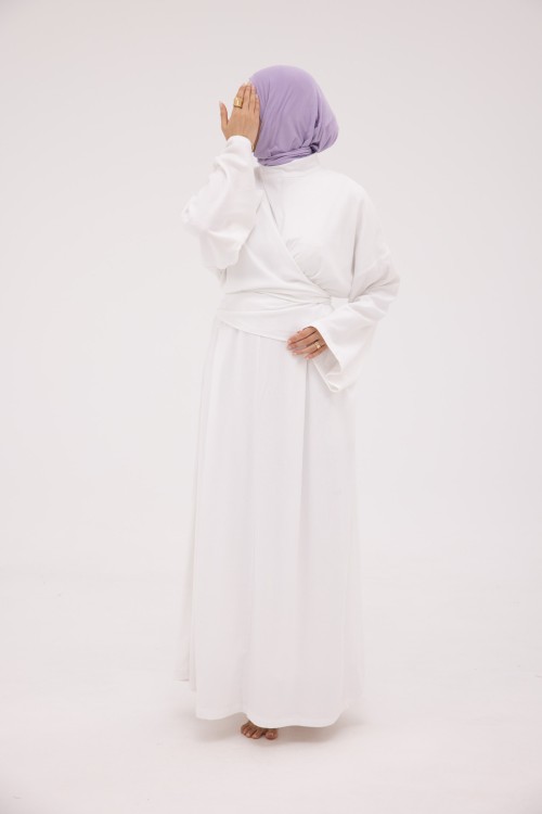 Robe Kamy en lin blanc