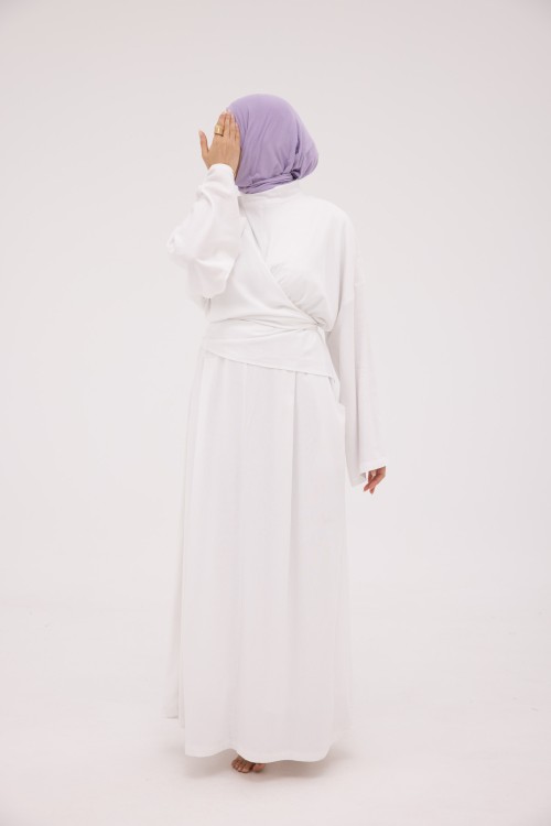 Robe Kamy en lin blanc