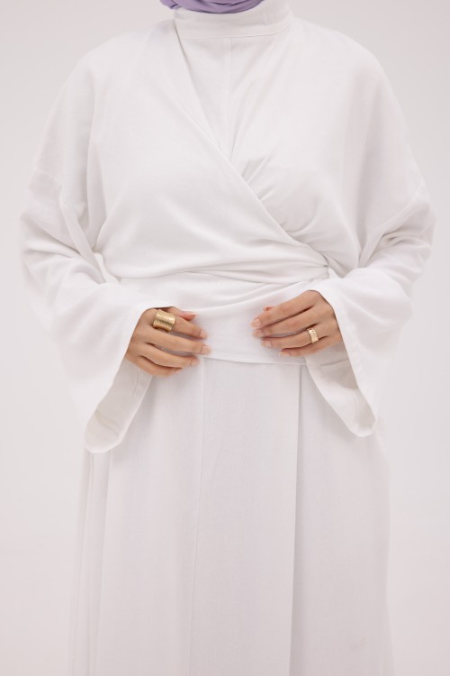Robe Kamy en lin blanc