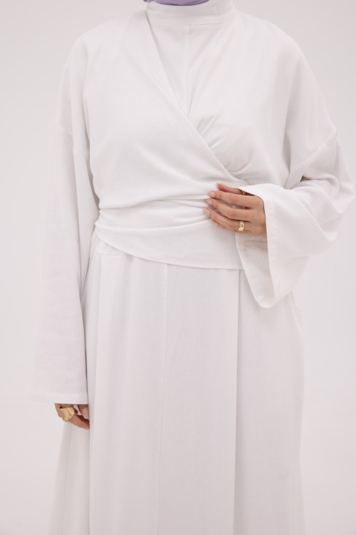 Robe Kamy en lin blanc