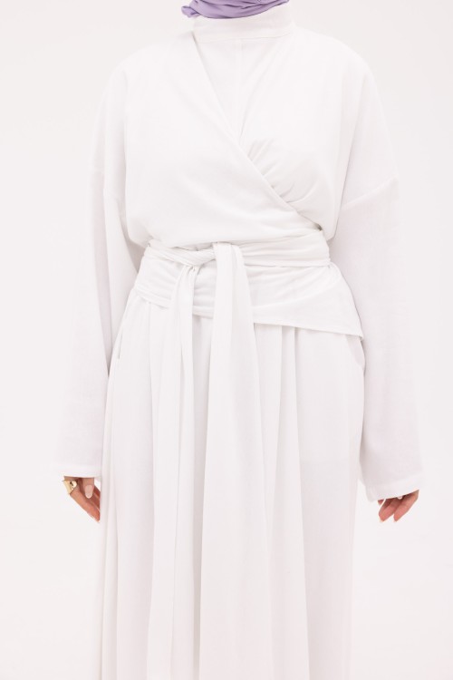 Robe Kamy en lin blanc