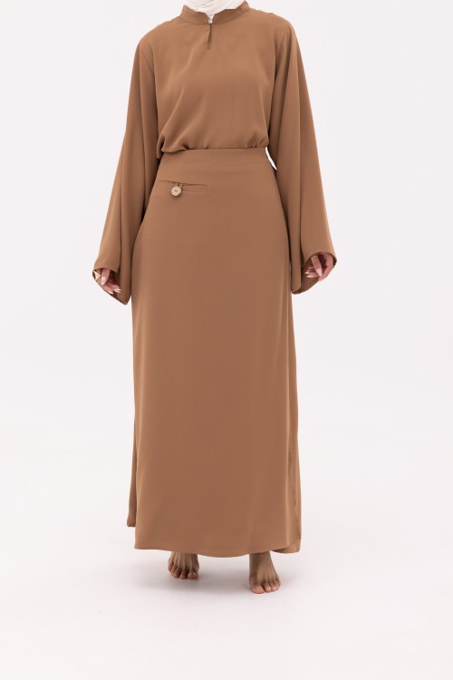 Robe Beatriz noisette