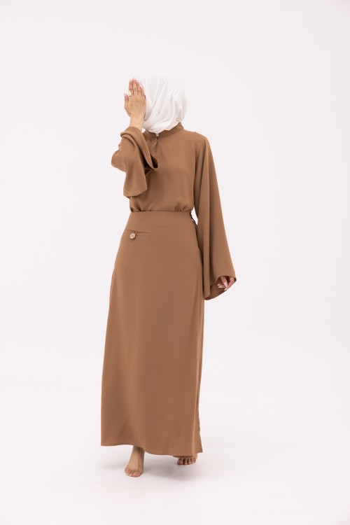 Robe Beatriz noisette