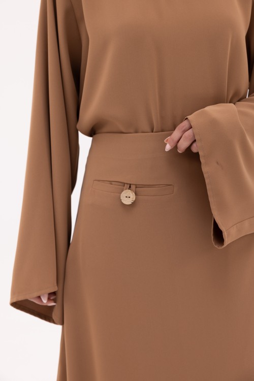 Robe Beatriz noisette