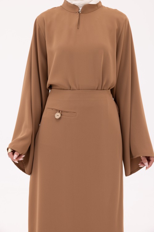 Robe Beatriz noisette