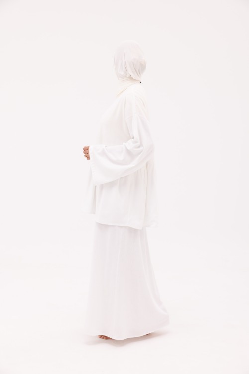 Ensemble Vanessa en crêpe blanc