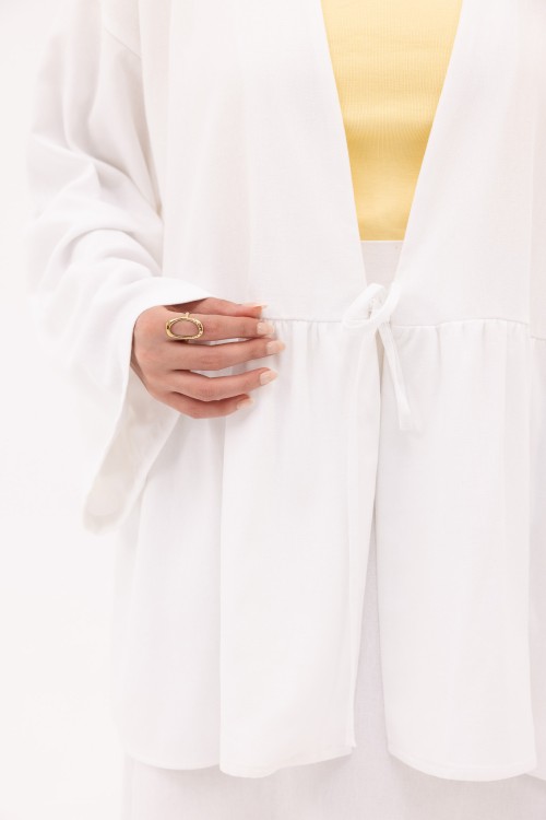 Ensemble Vanessa en crêpe blanc