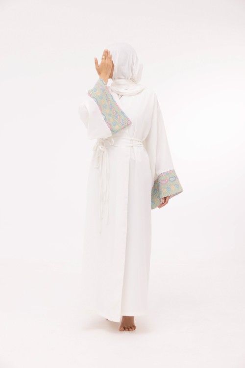 Robe Karen blanc & anis