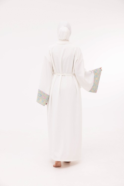 Robe Karen blanc & anis