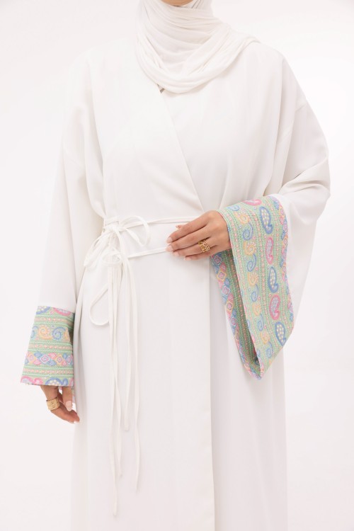 Robe Karen blanc & anis