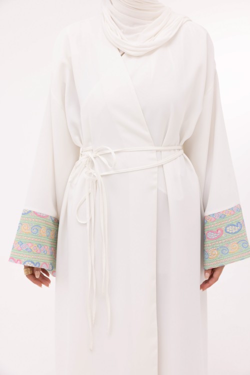 Robe Karen blanc & anis