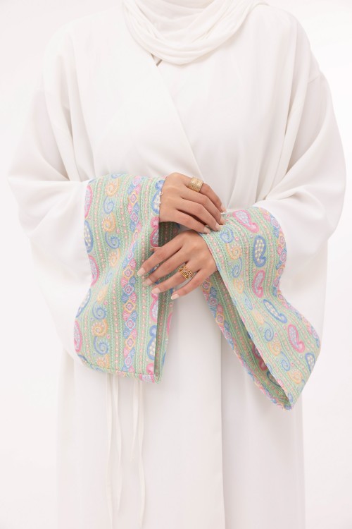Robe Karen blanc & anis