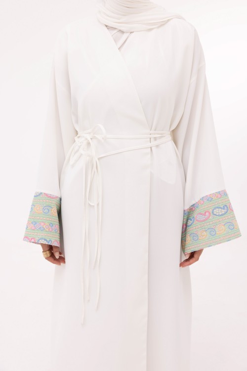 Robe Karen blanc & anis