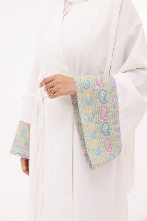 Robe Karen blanc & anis
