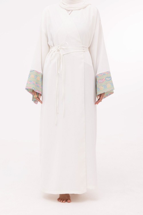 Robe Karen blanc & anis