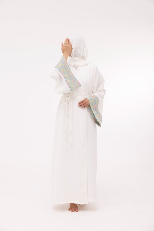 Robe Karen blanc & anis
