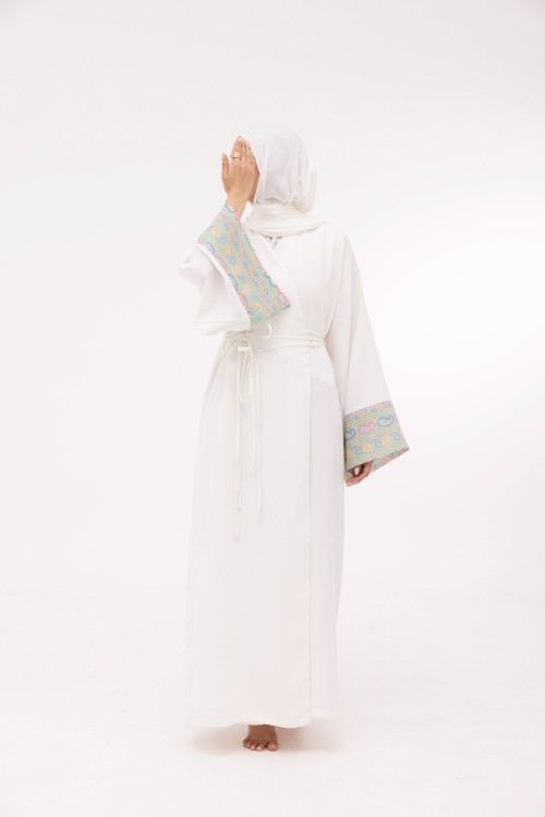 Robe Karen blanc & anis